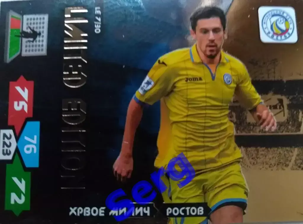Карточка Хрвое Милич ФК Ростов Ростов-на-Дону ХL ADRENALIN CARD GAME 2013-2014