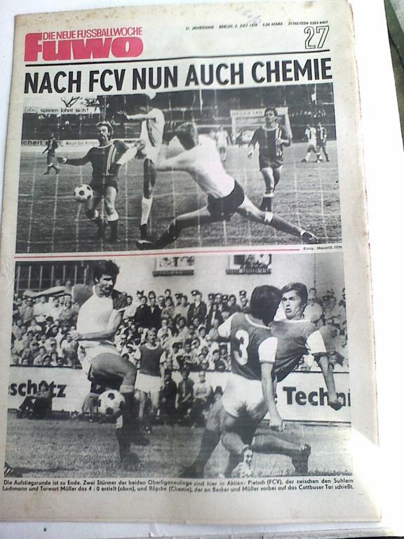Еженедельник FUWO die neue fussballwoche №27 1979 год