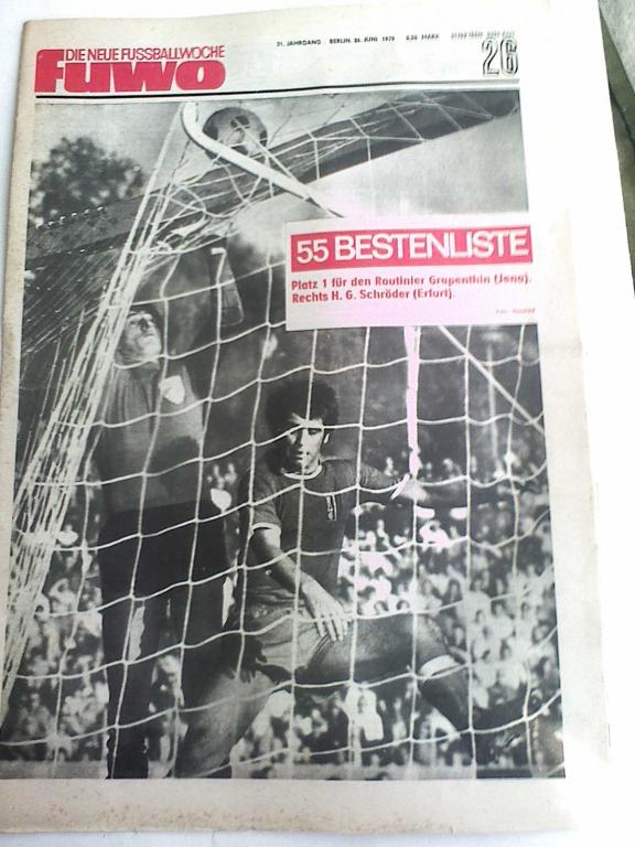 Еженедельник FUWO die neue fussballwoche №26 1979 год