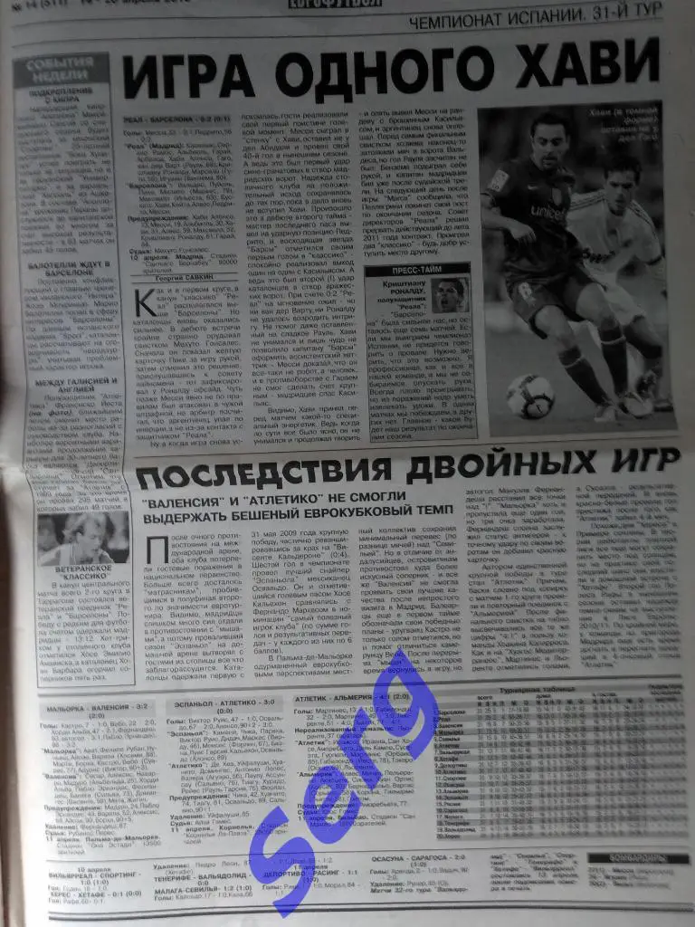 Отчет о матче Реал Мадрид - Барселона Барселона - 10 апреля 2010 год