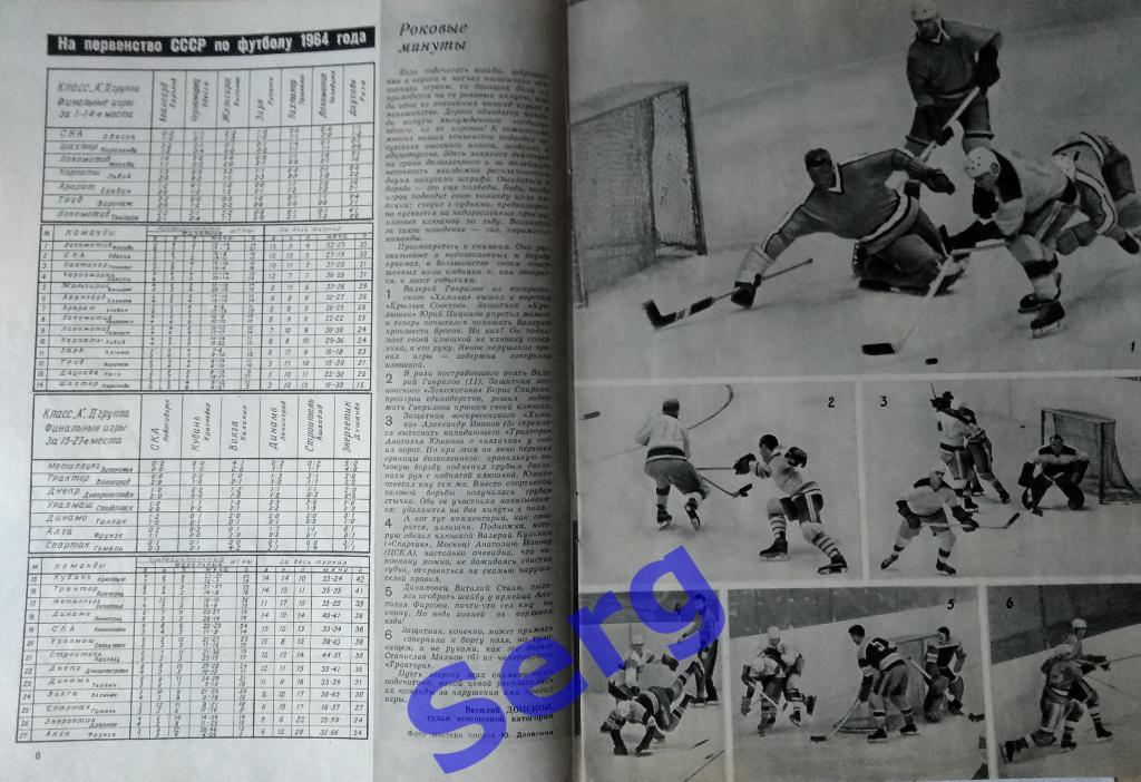 Журнал Спортивные игры №1 1965 год 2