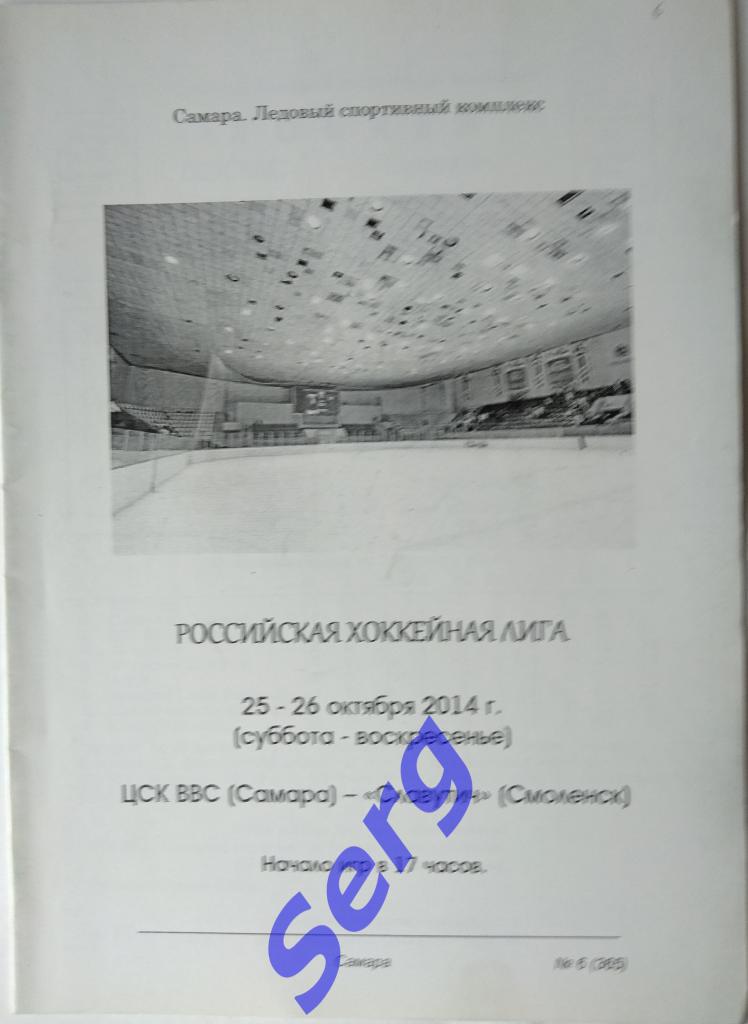ЦСК ВВС Самара - Славутич Смоленск - 25-26 октября 2014 год