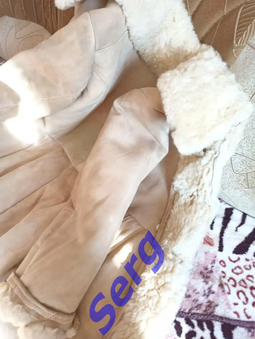 Военный тулуп, натуральная овчина, размер 52-54, изготовлен в СССР. 5