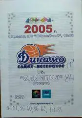 Динамо Санкт-Петербург, Россия - Олимпия Ларисса, Греция - 04 января 2005 год