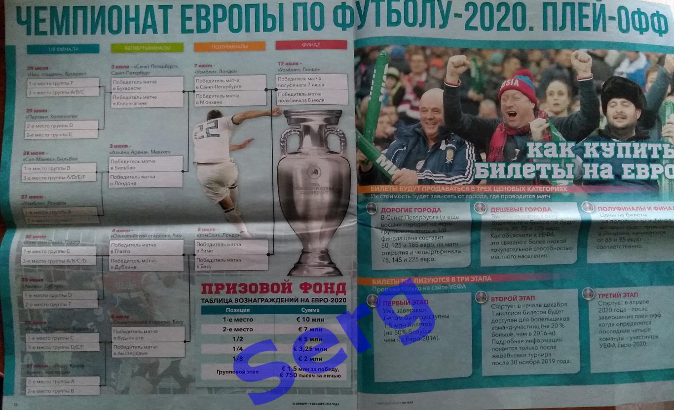 Журнал Советский спорт Футбол (ССФ) №35 26.11-09.12.2019 год 2