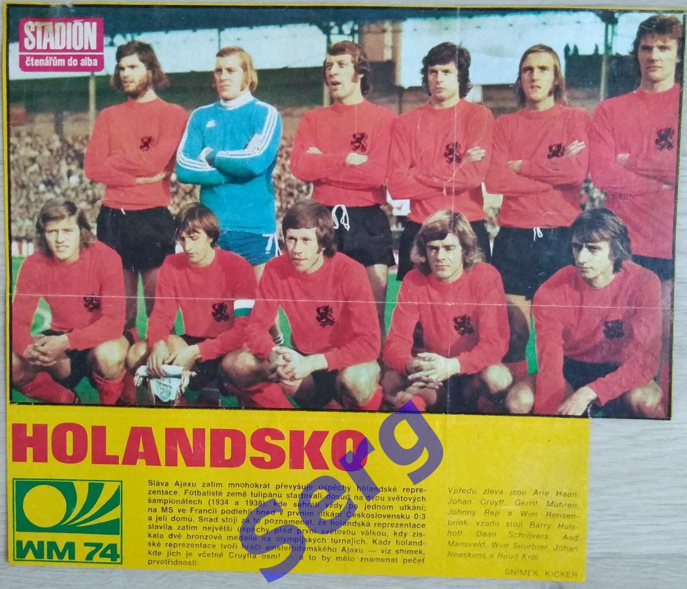 Постер Голландия из журнала Стадион (Stadion)