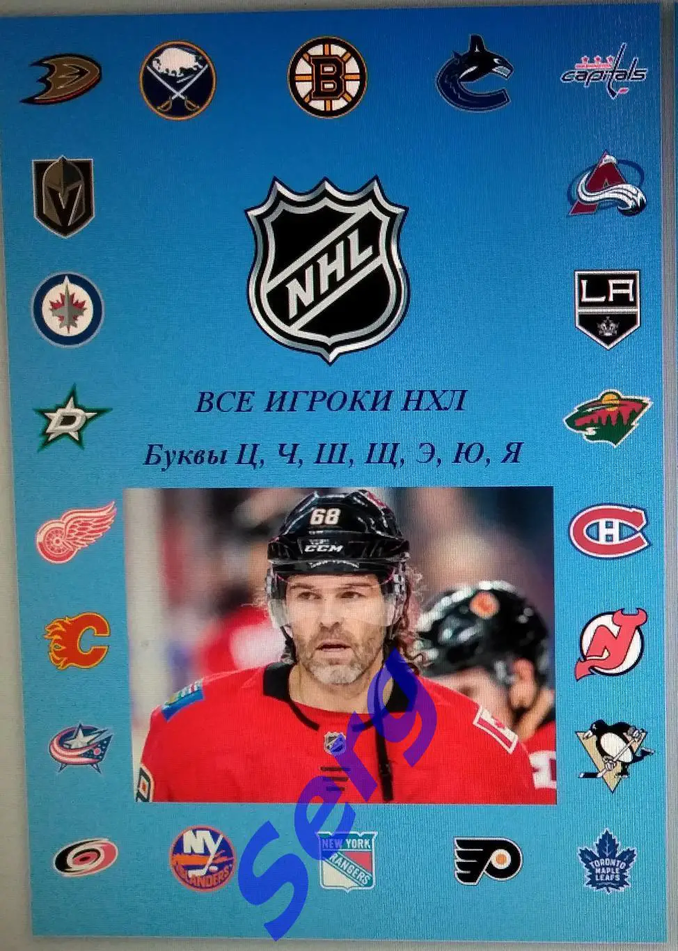 Все игроки НХЛ. Буквы Ц, Ч, Ш, Щ, Э, Ю, Я.