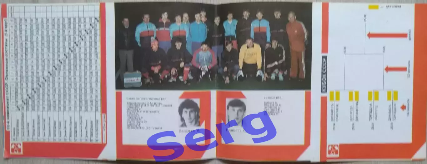 Буклет Играет Спартак. 1989 год 1