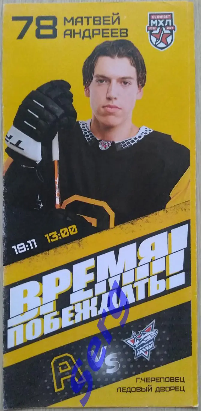 Алмаз Череповец - Сахалинские Акулы Южно-Сахалинск - 19 ноября 2022 год