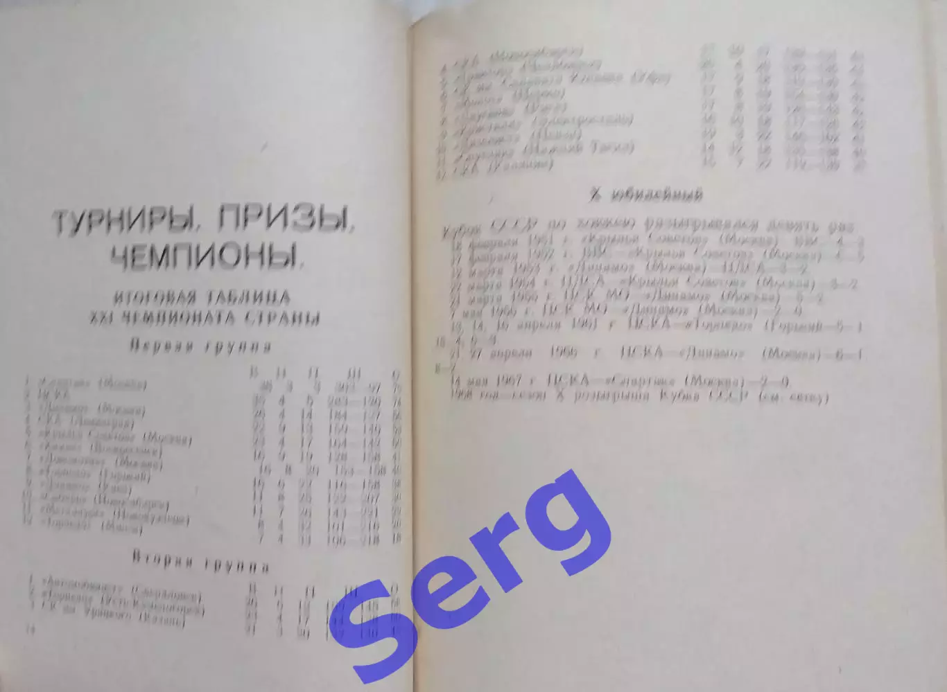 Календарь-справочник Свердловск 1968 год. Хоккей, хоккей с мячом. 5