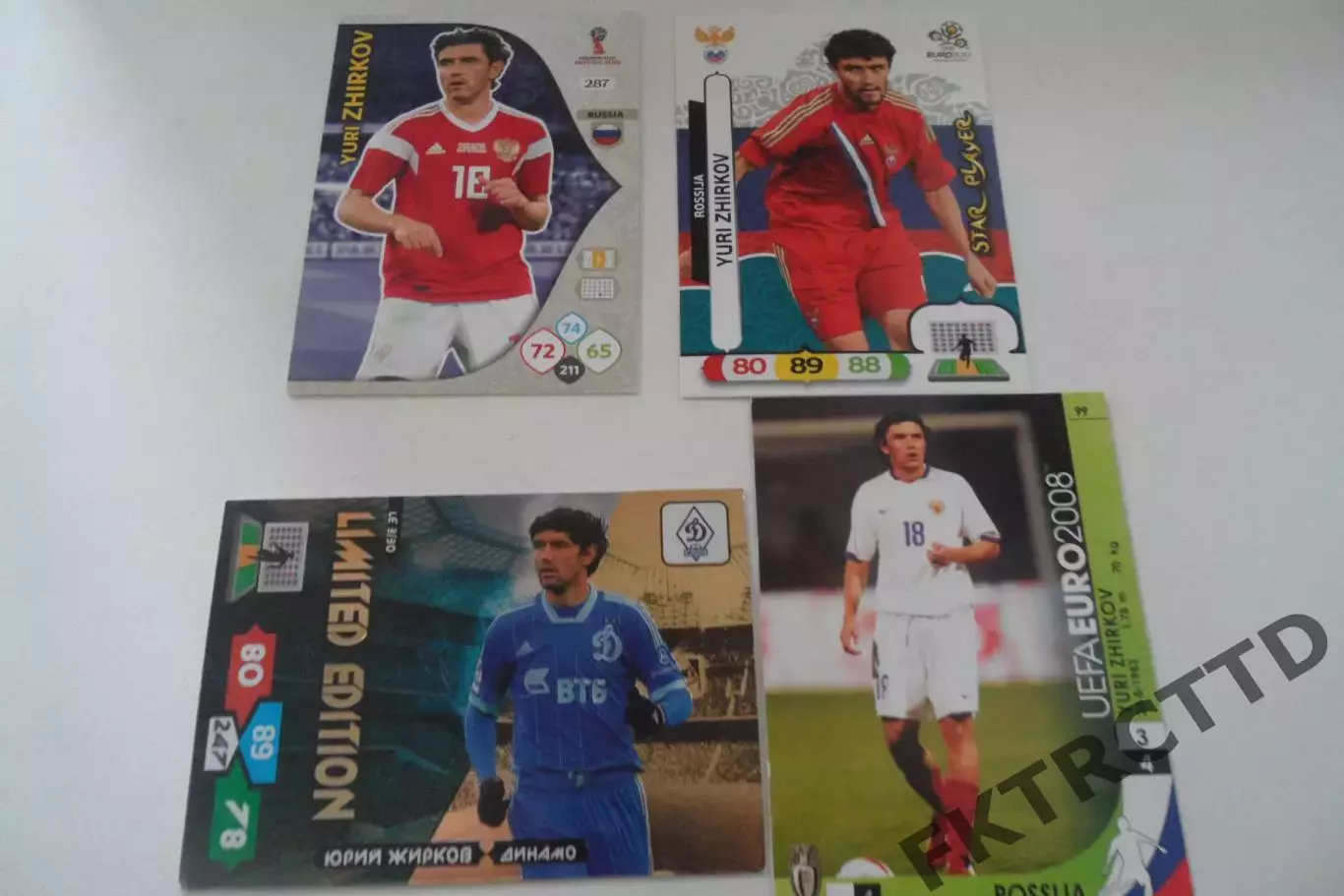 ФУТБОЛ-карточка-ЖИРКОВ -4 цена за все