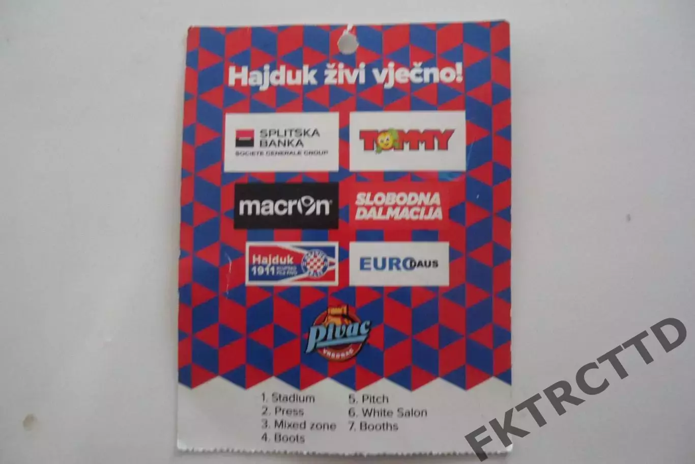 БИЛЕТ-ХАЙДУК -Днепр -2014