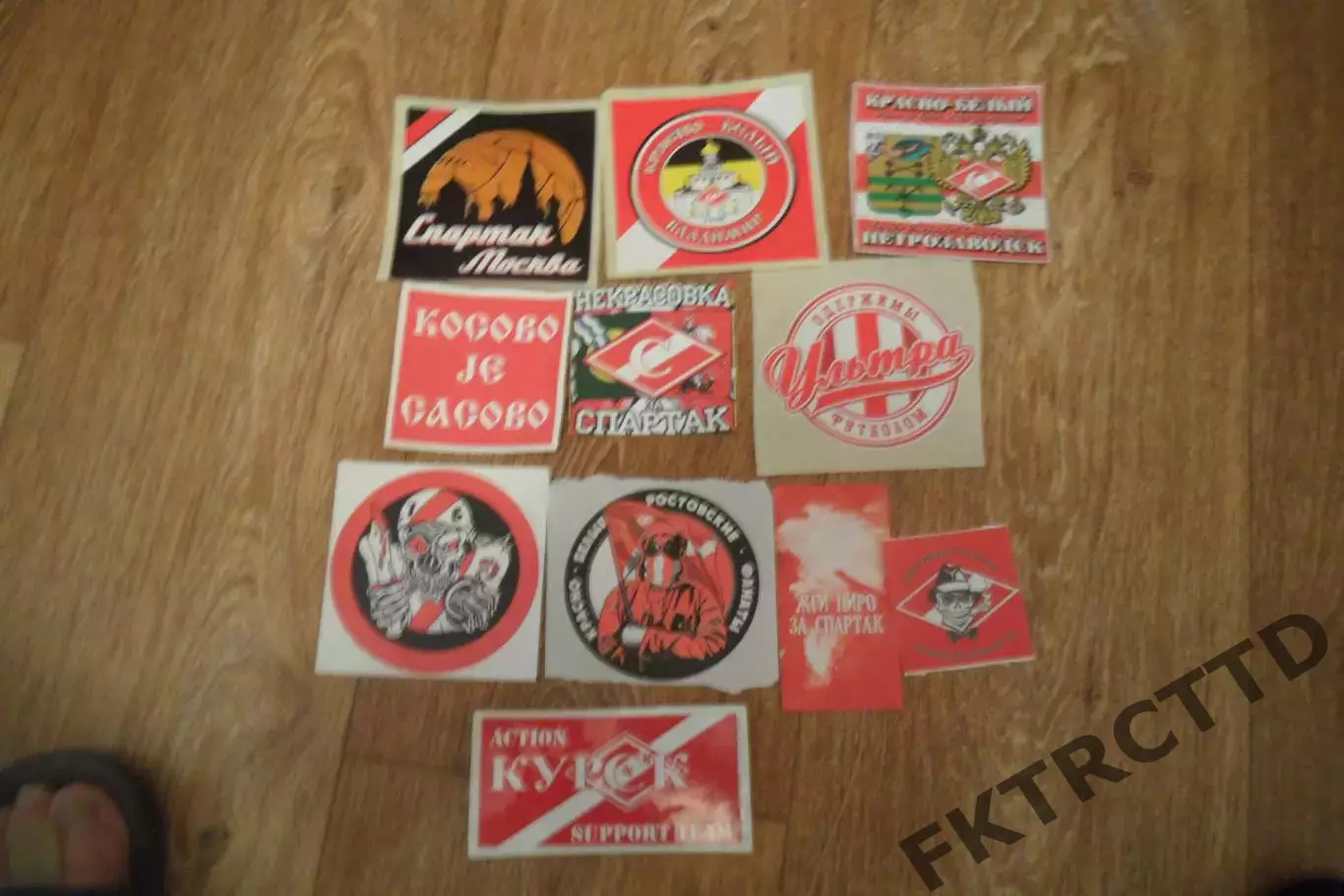 СТИКЕРЫ ФАНАТСКИЕ разных городов СПАРТАК МОСКВА- 45 шт 3