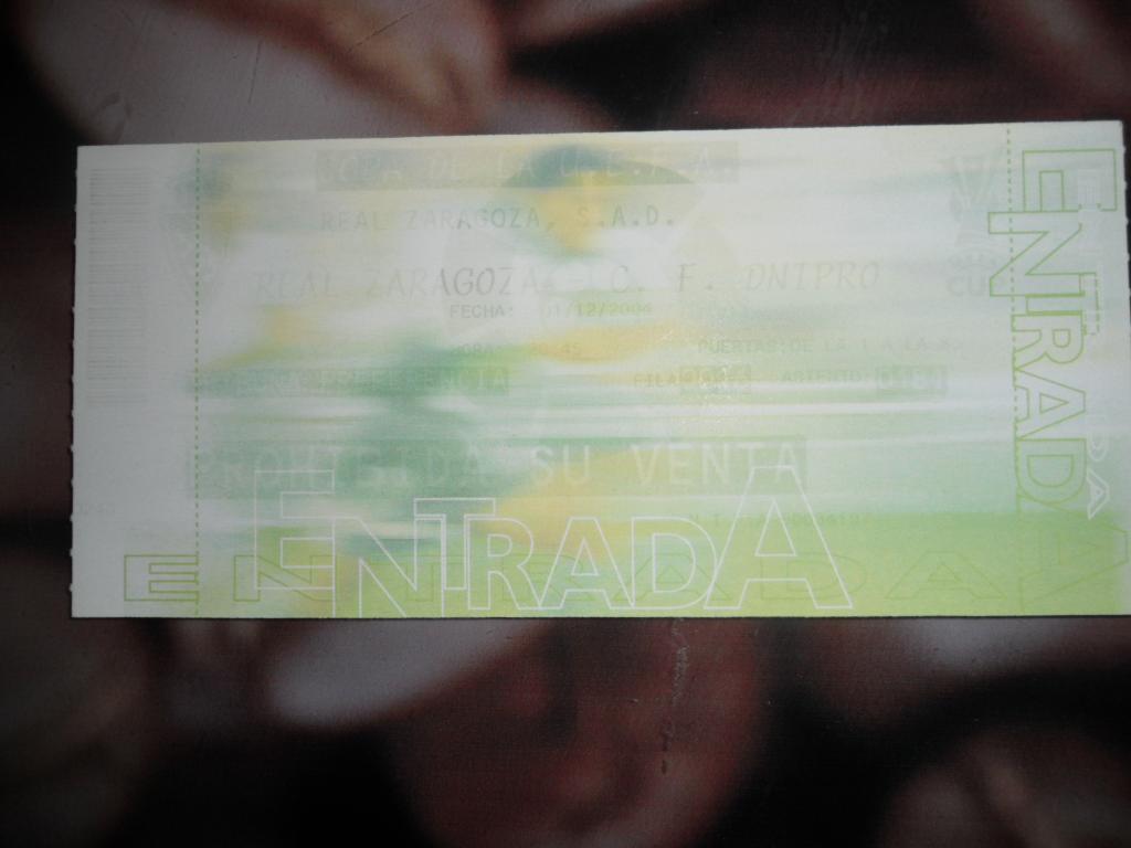 Билет-САРАГОСА-Днепр-2008