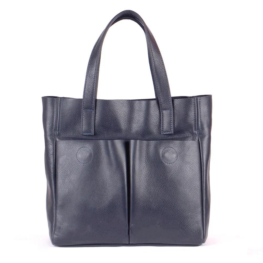 Женская кожаная сумка чёрный, красный, серебристый,синий флотар (М2).