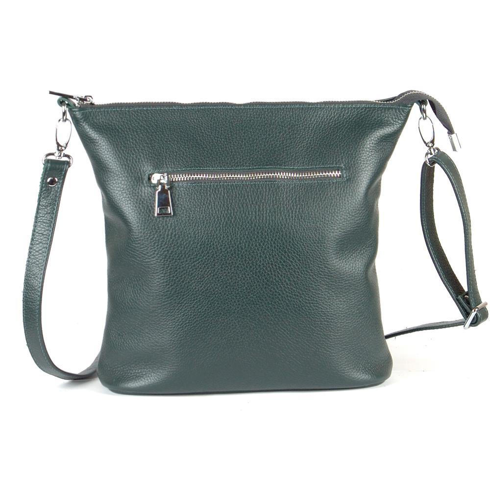 Женская сумочка из натуральной кожи кросс-боди зелёный флотар М42.. 1