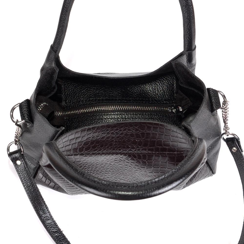 Женская сумочка из натуральной кожи чёрный флотар М33 3