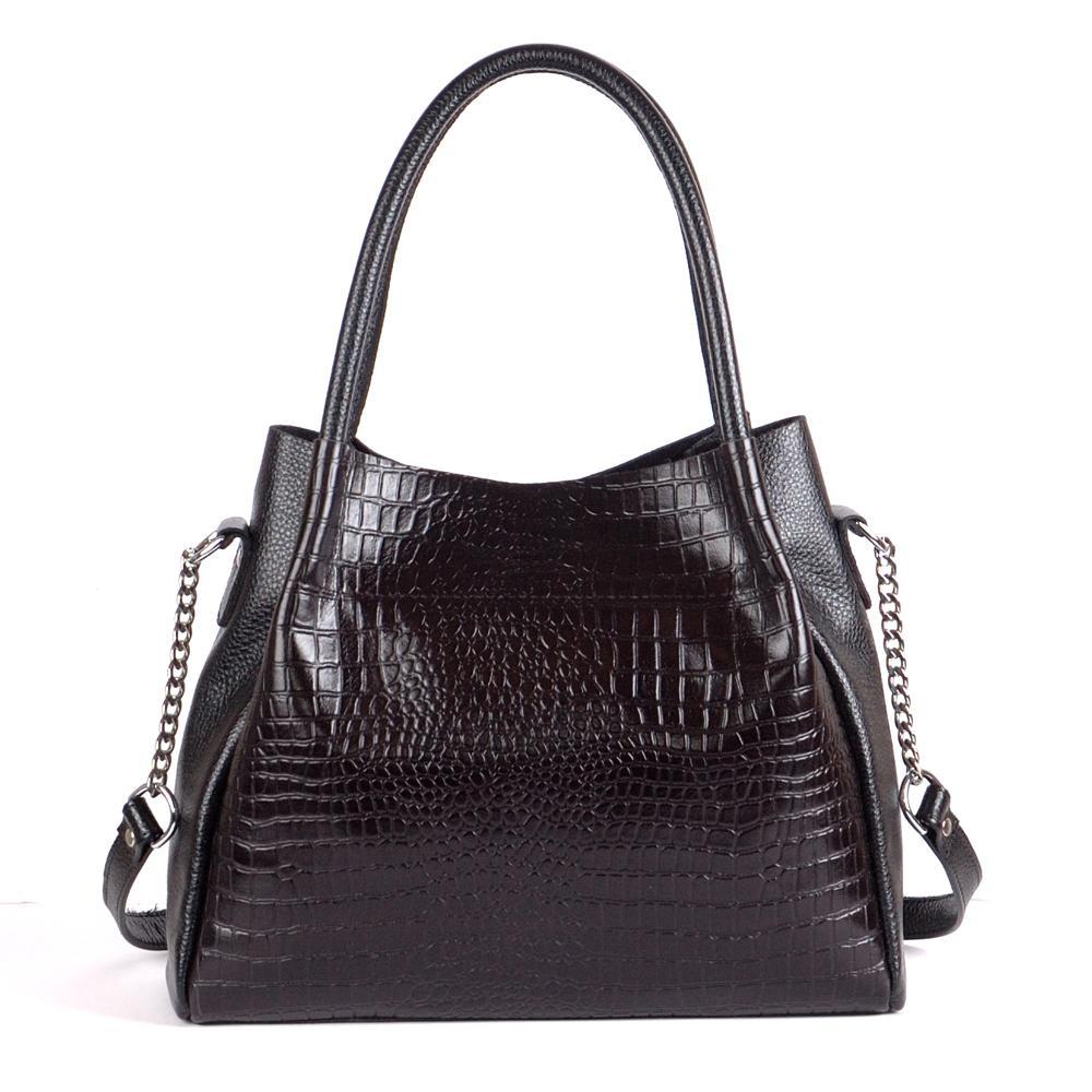 Женская сумочка из натуральной кожи чёрный флотар М33 6