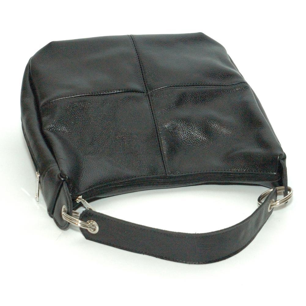 Женская сумка - шоппер из натуральной кожи чёрный флотар М14 2