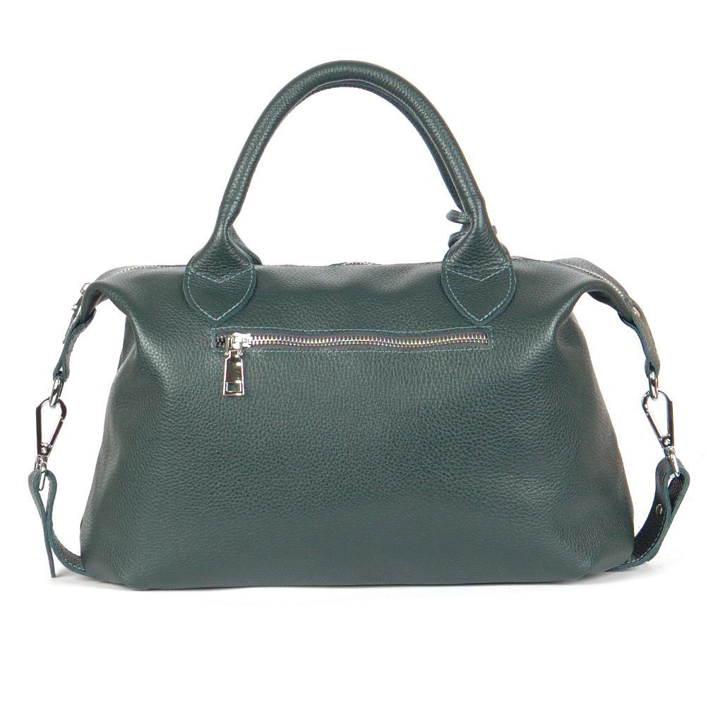 Женская сумочка из натуральной кожи зелёный (М20). 4