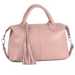 Женская сумочка из натуральной кожи пудра (М20).