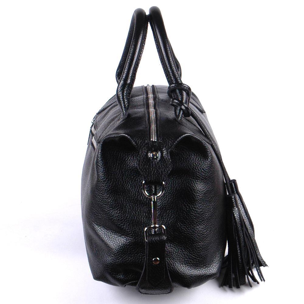 Женская сумочка из натуральной кожи чёрный флотар(М20). 7