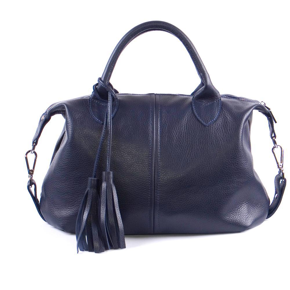 Женская сумочка из натуральной кожи синий флотар(М20). 1