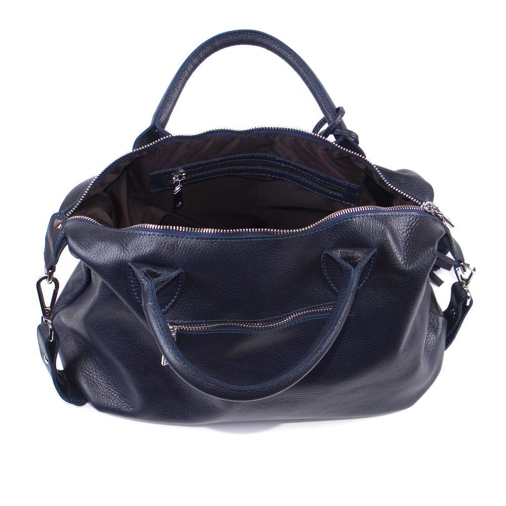 Женская сумочка из натуральной кожи синий флотар(М20). 2