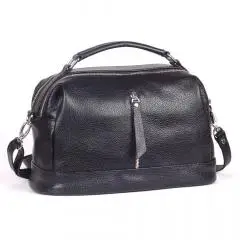 Женская сумочка из натуральной кожи чёрный М44
