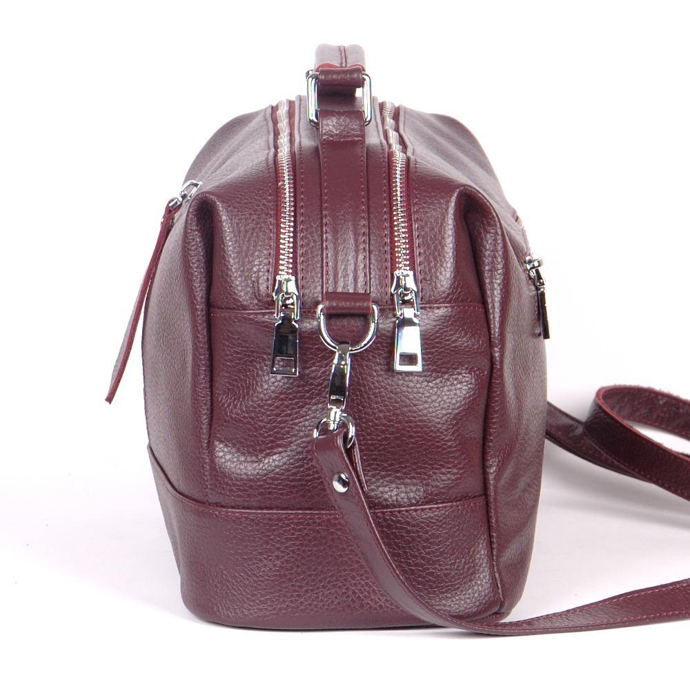 Женская сумочка из натуральной кожи виноградный М44 5