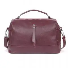 Женская сумочка из натуральной кожи виноградный М44