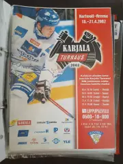 Кубок Карьяла 2002 Финляндия Россия Чехия Швеция