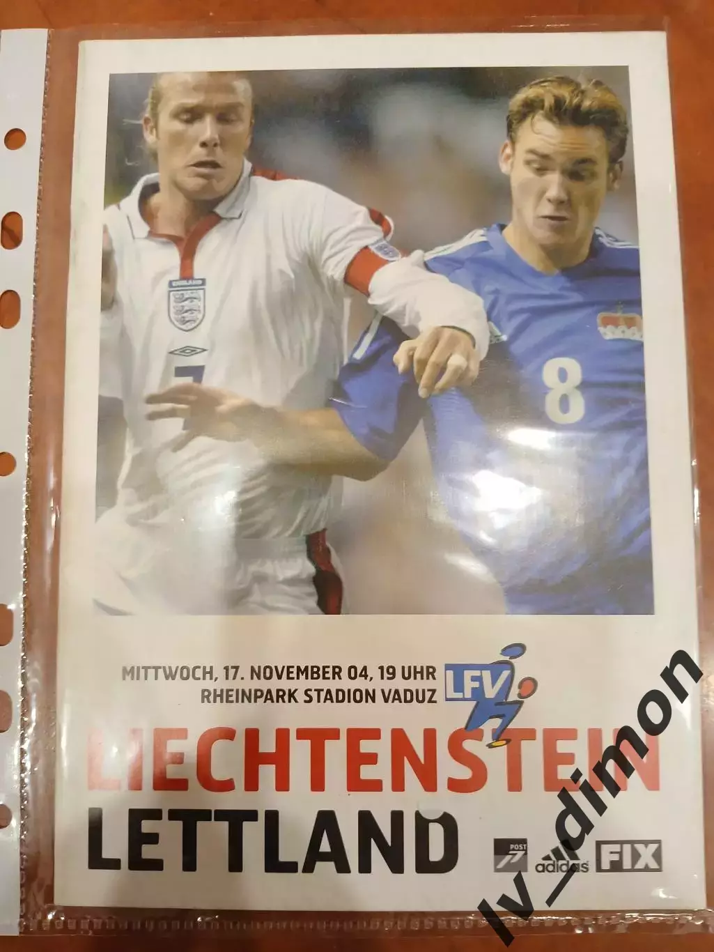 Лихтенштейн- Латвия. 2004