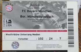 Билет Бавария Мюнхен - Боруссия Мёнхенгладбах 4.12.2009