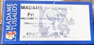 Билет в музей мадам Тюссо 21.06.1996 Лондон