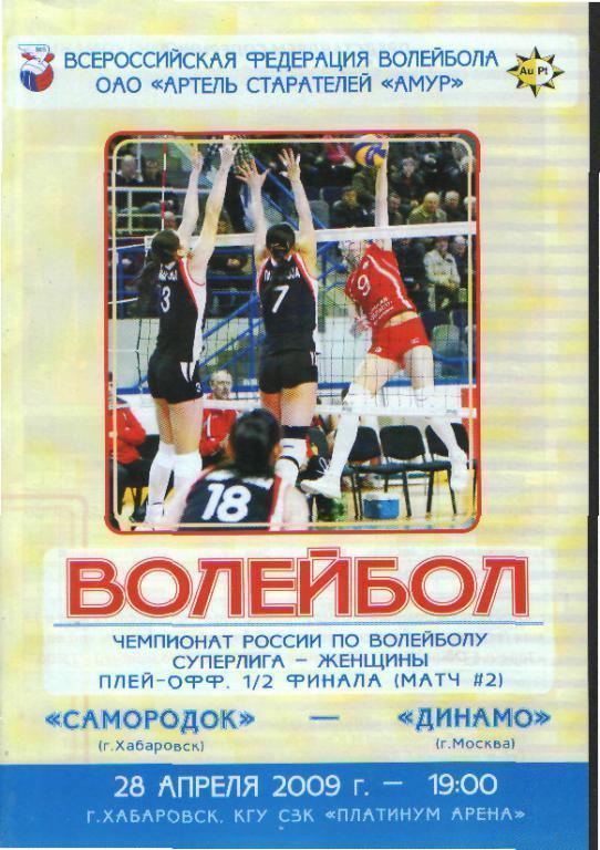 Волейболж: Самородок(ХАБАРОВСК)- Динамо (Москва)-28.4.2009(ПОфф)