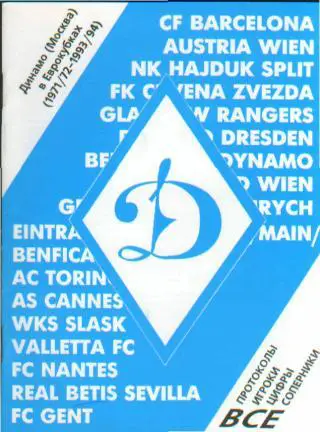 Динамо(Москва.РОССИЯ)-в ЕКубках 1971-1994(ЕКУБОК)