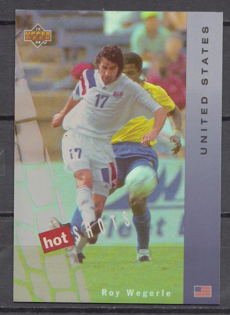 Карточки футбол 1994 ЧМ США Горячие головы (hot shots) уголок подмят