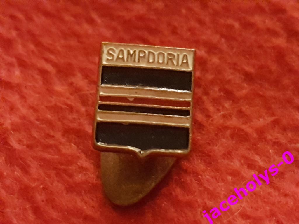 SAMPDORIA GENOA 2 METAL BADGE ITALIA