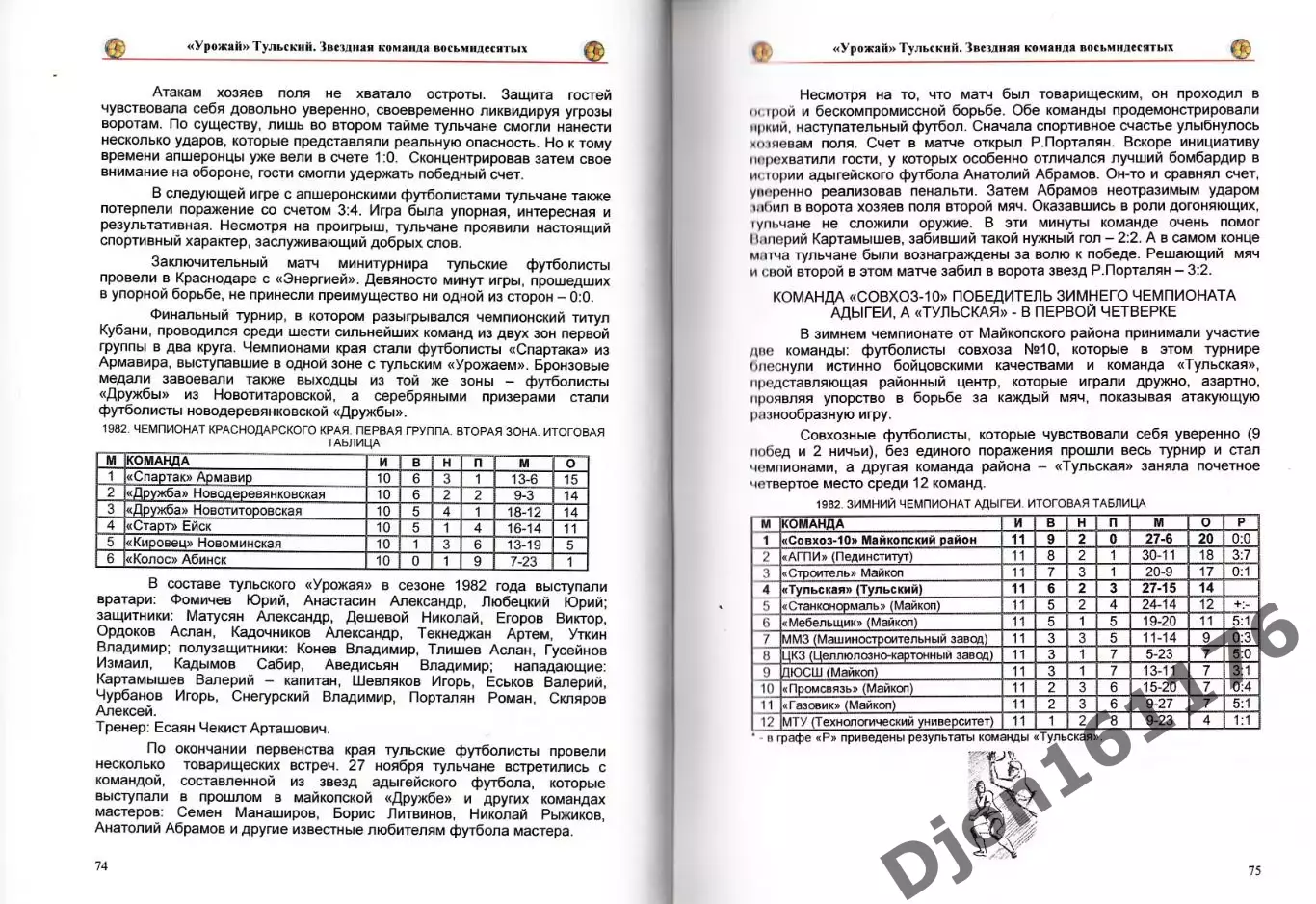 Э.Э.Мержоев. «Урожай» Тульский. Звездная команда восьмидесятых». 4