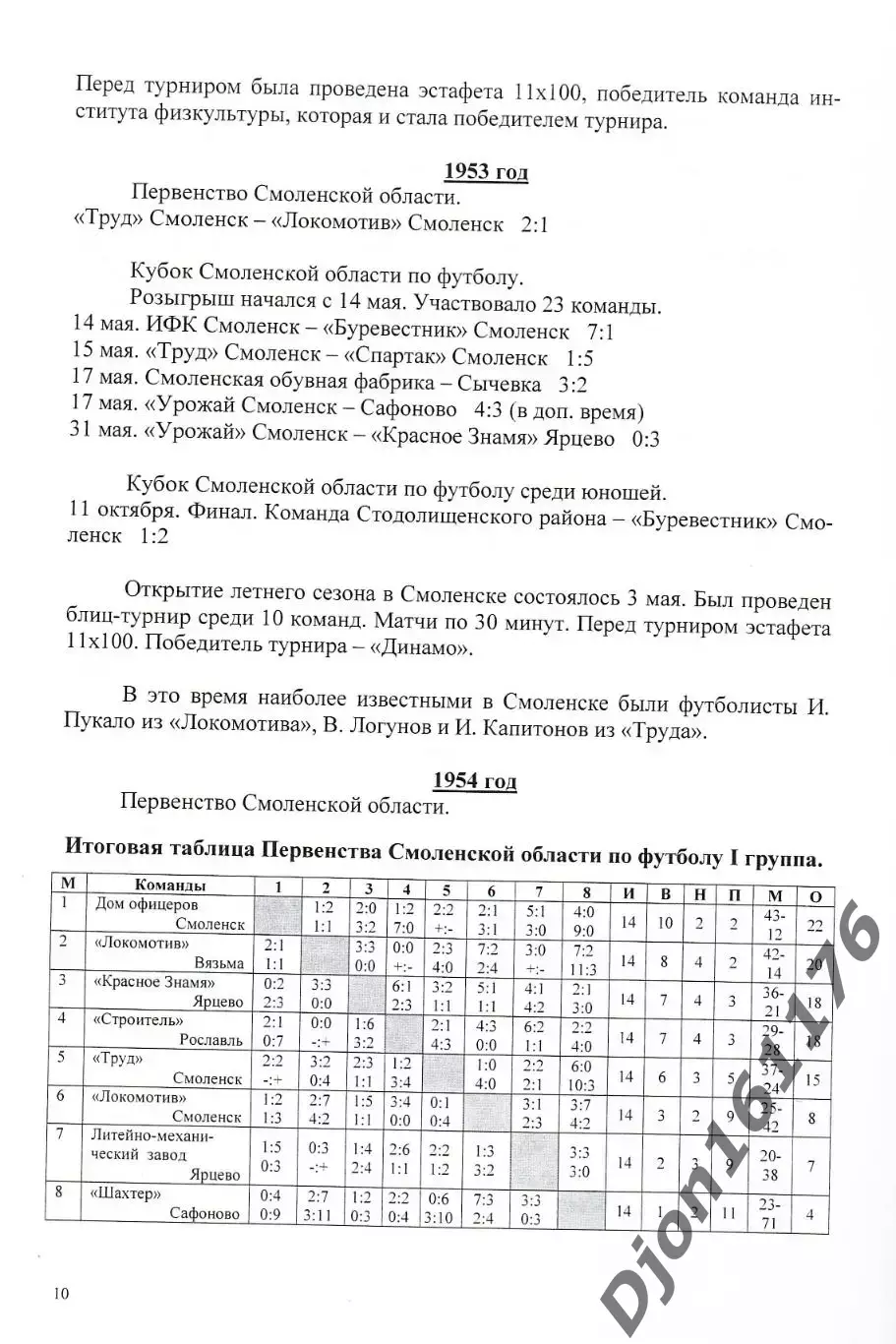«Футбол в Смоленской области. Первенство и Кубок Смоленской области и г. Смоленс 4