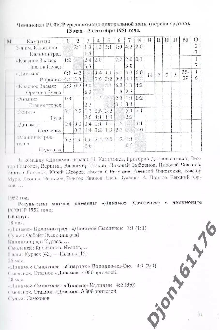 «Смоленские команды в чемпионатах России (РСФСР) и Кубках России». 2-е издание 1