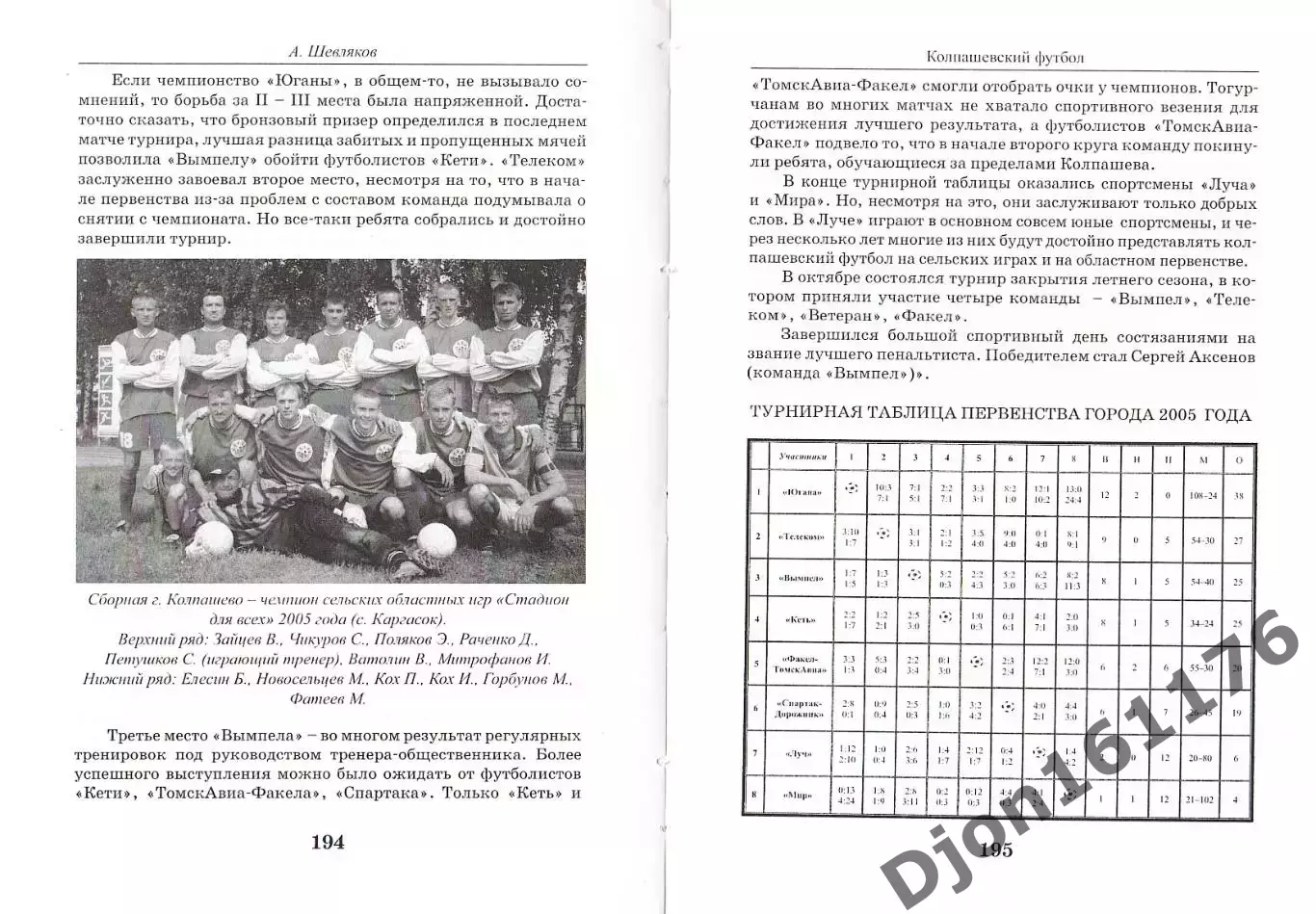А.П.Шевляков. «Колпашевский футбол». 4