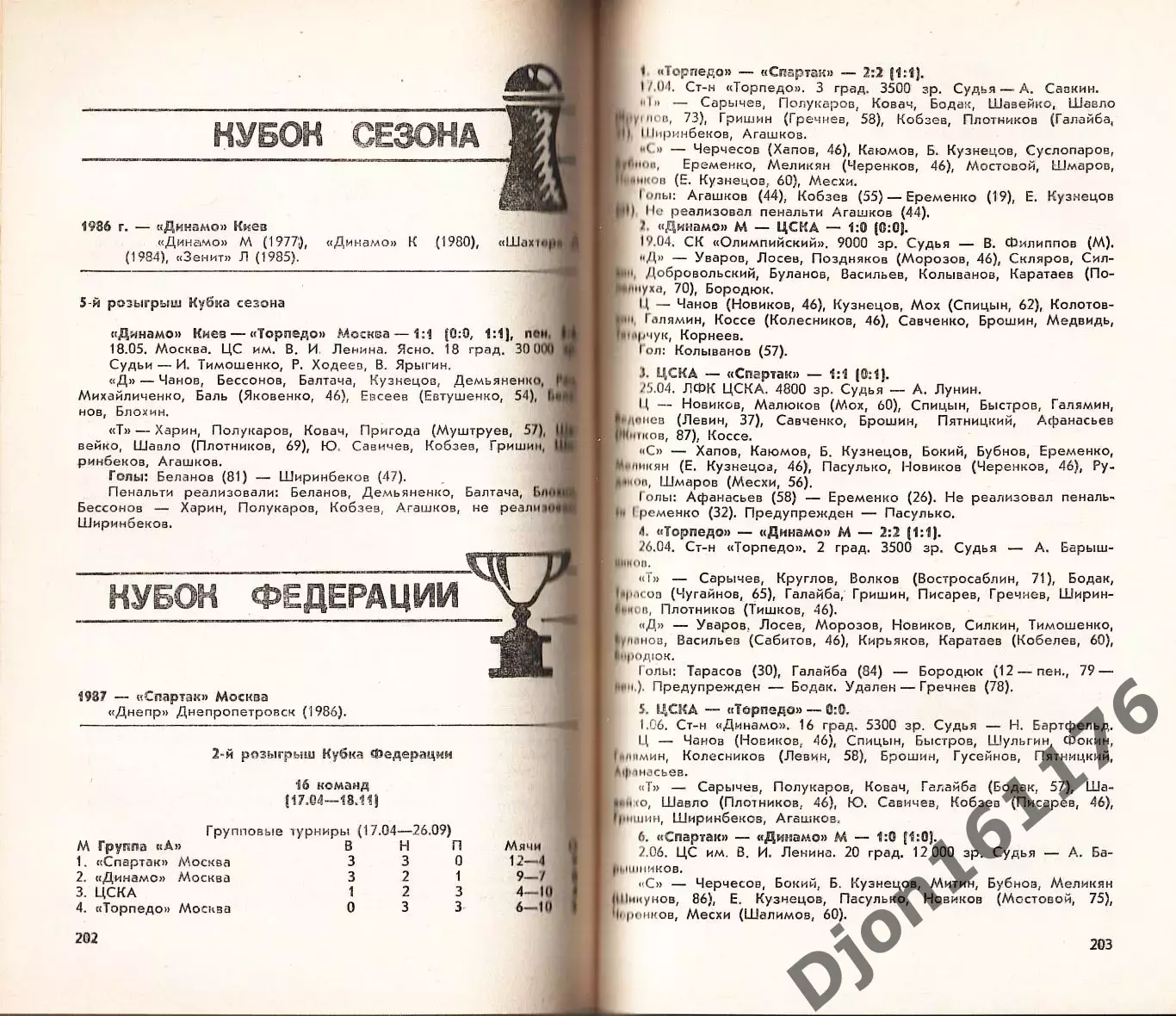 «Футбол 1987-1988. Чемпионаты. Кубки. Турниры». 4
