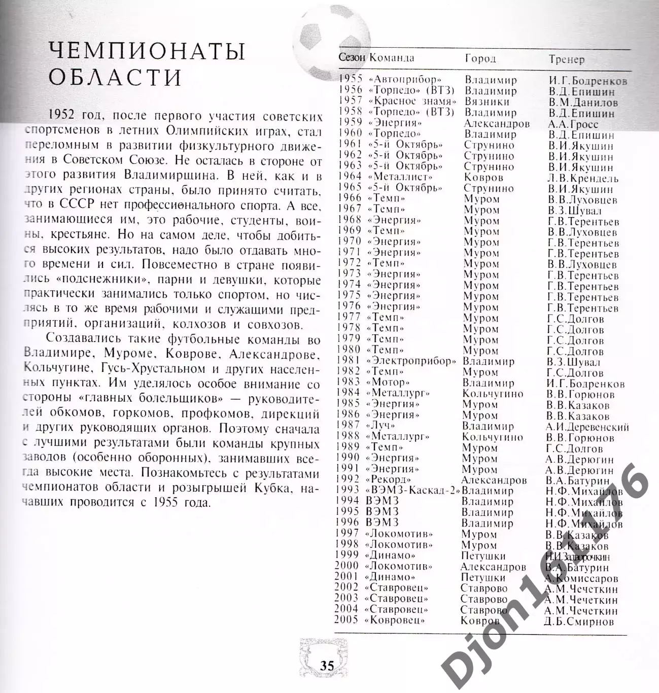 В.В.Юденич. «100 лет Владимирскому губернскому футболу». 3