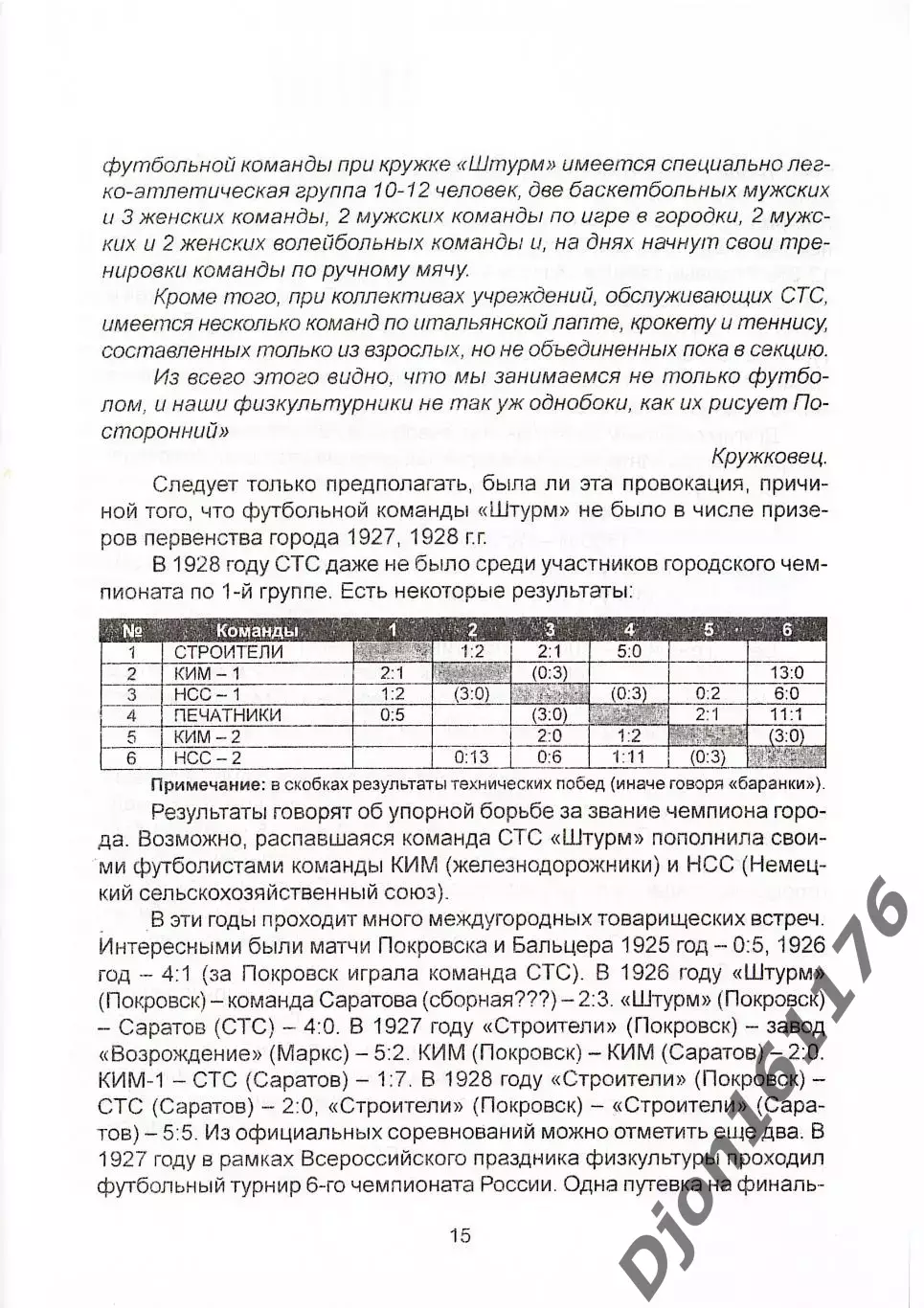 Л.И.Цыпковский. «Покровск футбольный». 2