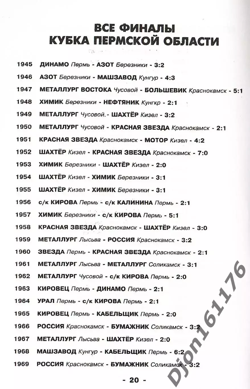 Футбол-98. Соревнования Пермской области среди мужских команд. 1