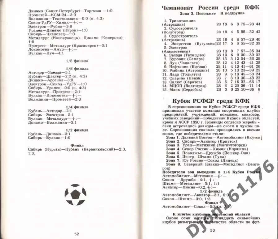«Футбол-92. Чемпионат России. Высшая лига. Справочник-календарь. Камышин» 4