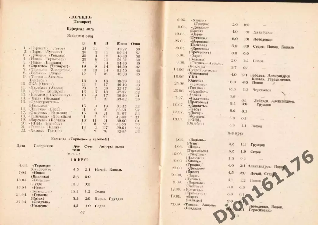«Футбол-92. СКА-92. Календарь-справочник. Чемпионат России». 3