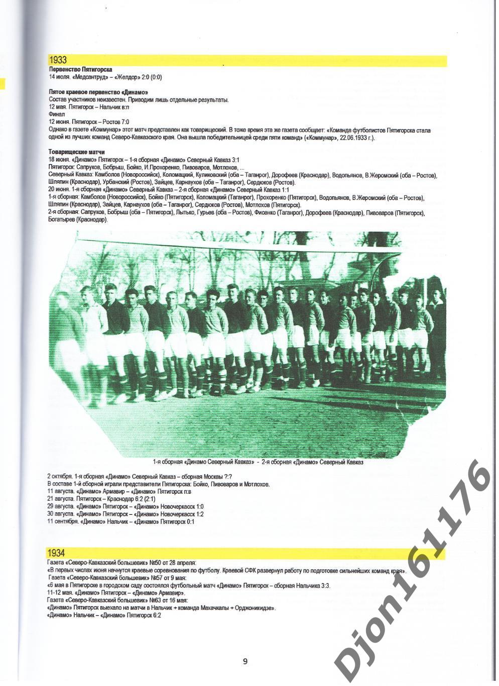 «История Пятигорского футбола. Часть I (1910-1991 годы)» 1